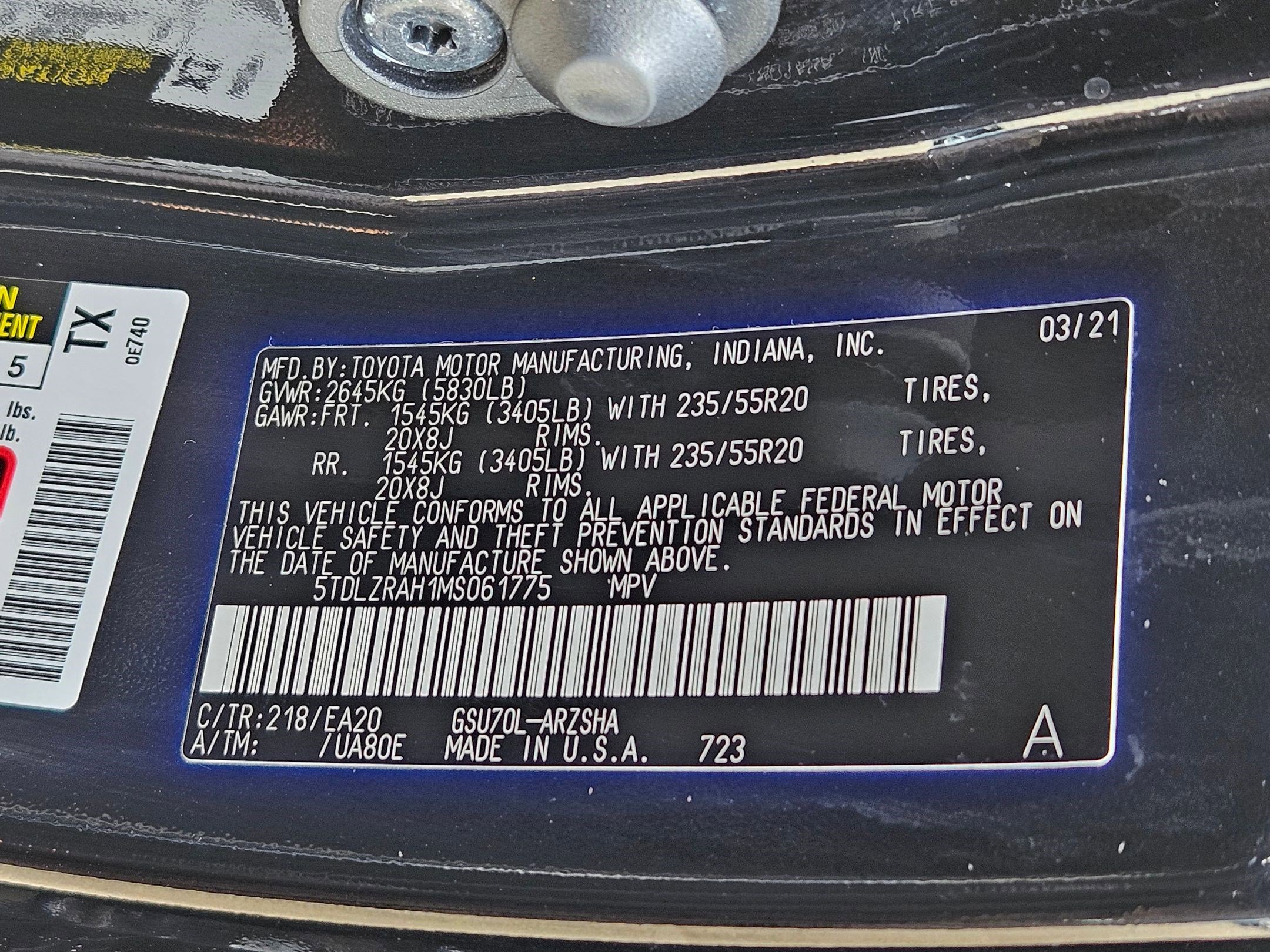 Used 2021 Toyota Highlander XSE FWD image 33