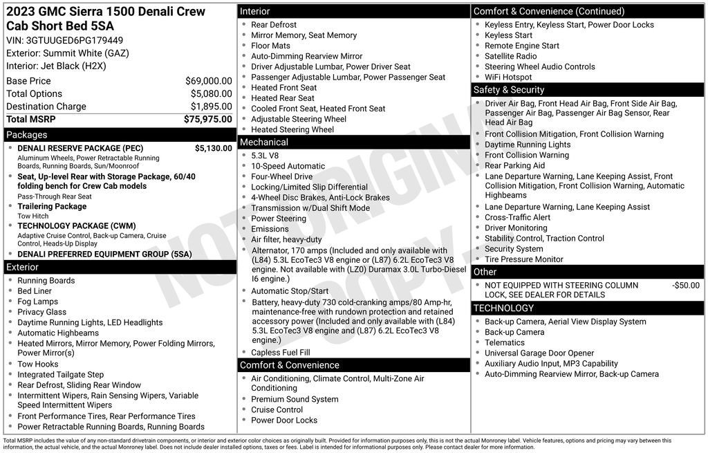 Used 2023 GMC Sierra 1500 Denali w/ Denali Reserve Package AWD/4WD image 2