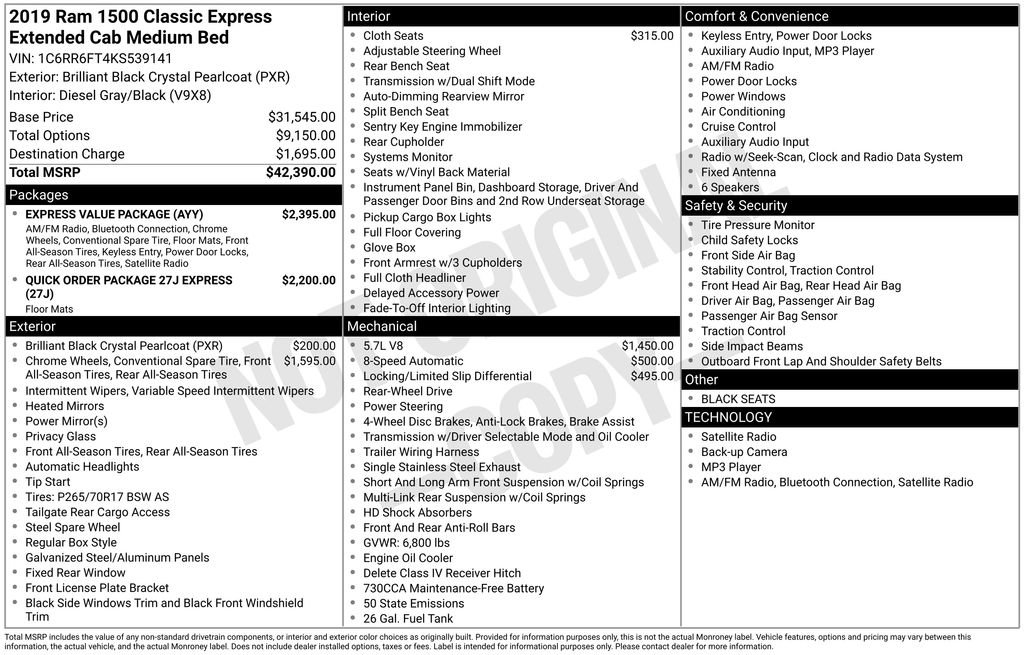Certified 2019 RAM 1500 Express w/ Express Value Package image 6