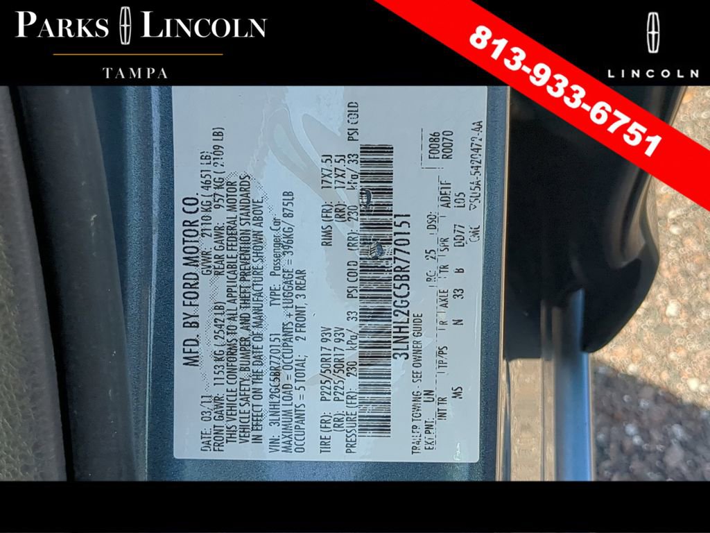 Used 2011 Lincoln MKZ w/ 101A Rapid Spec Order Code image 33