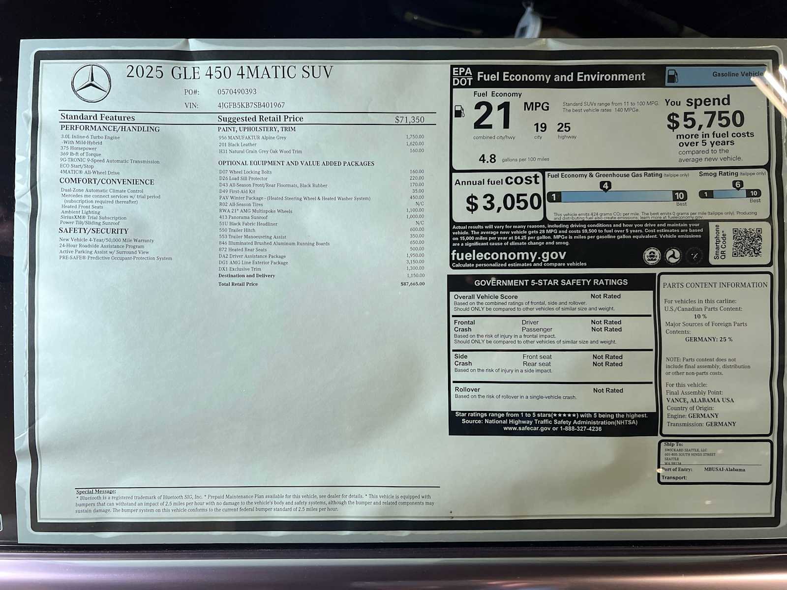 New 2025 Mercedes-Benz GLE 450 4MATIC image 37
