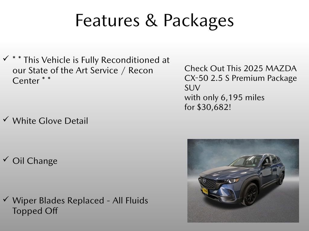 Certified 2025 MAZDA CX-50 AWD 2.5 S w/ Premium Package image 4