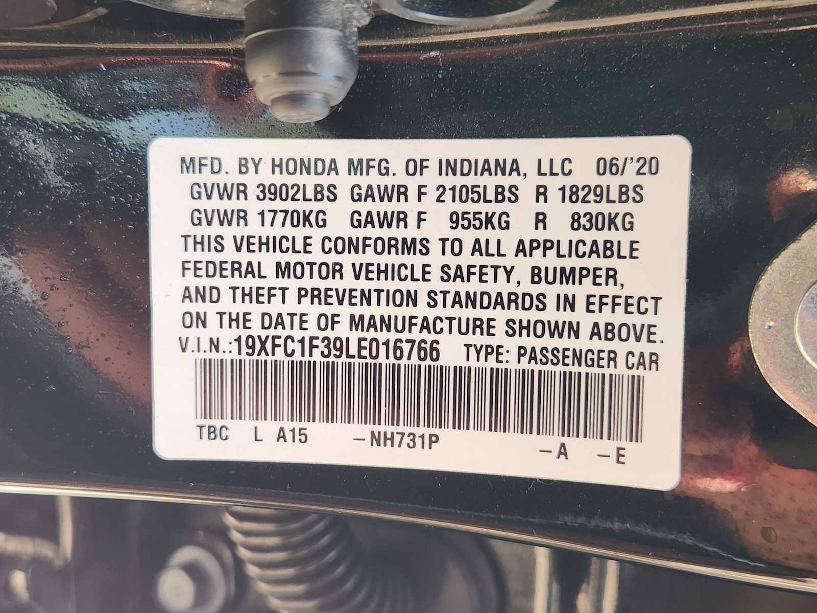 Certified 2020 Honda Civic EX image 33