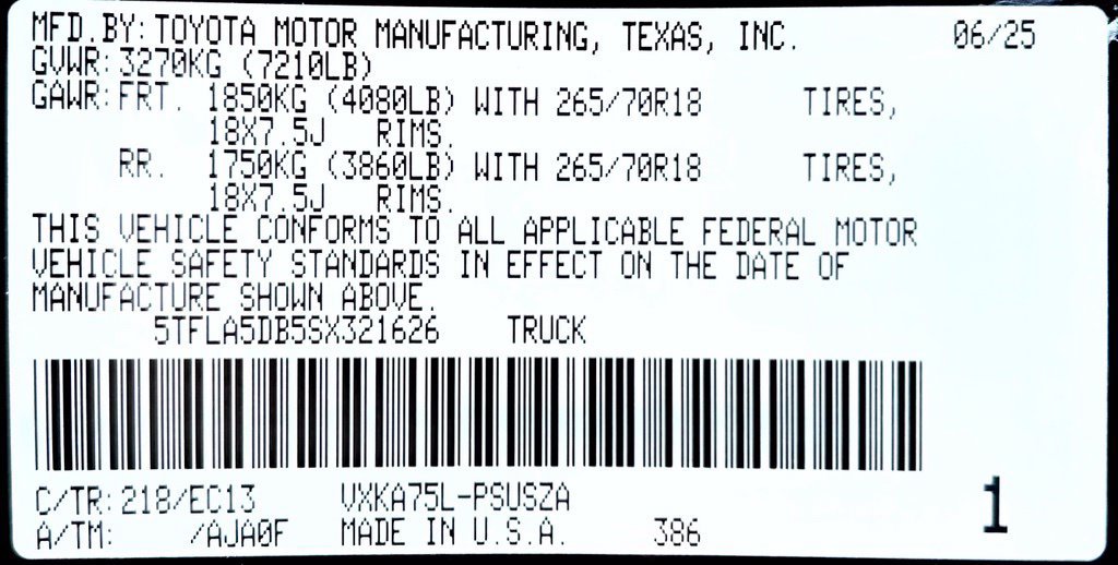 Certified 2025 Toyota Tundra SR5 w/ SR5 Premium Package AWD/4WD image 24