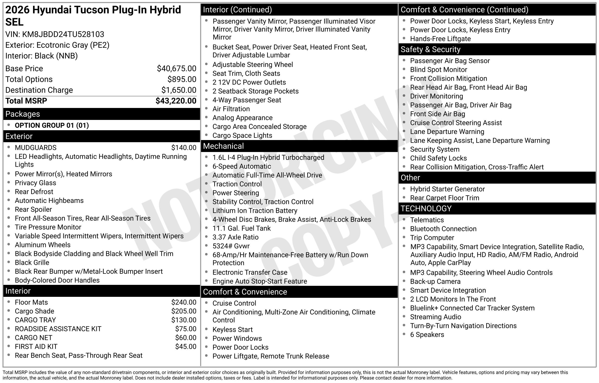 New 2026 Hyundai Tucson SEL AWD/4WD image 3