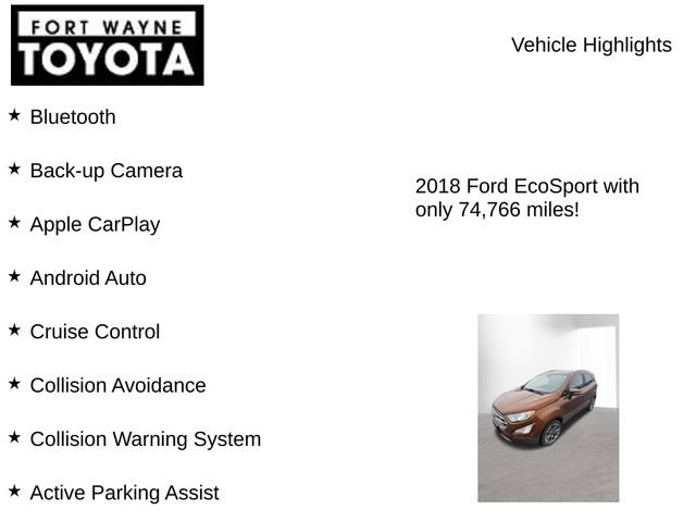 Used 2018 Ford EcoSport Titanium FWD image 7