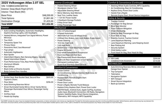 Certified 2025 Volkswagen Atlas SEL image 45