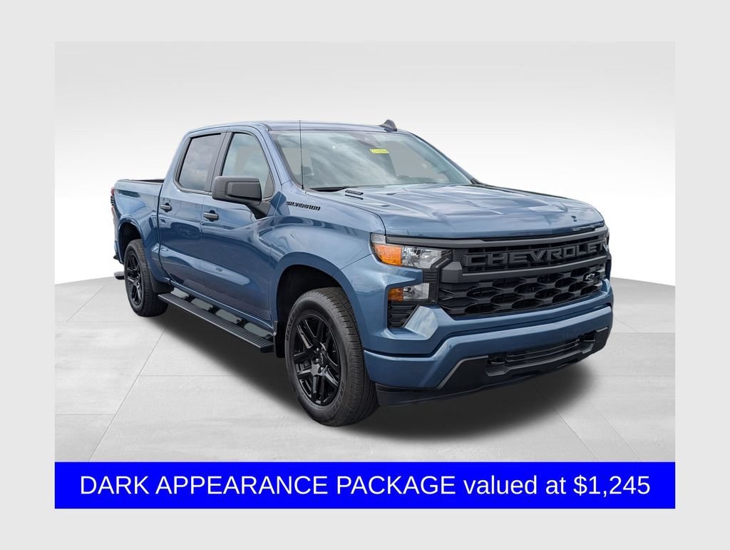 Used 2024 Chevrolet Silverado 1500 Custom w/ Dark Appearance Package AWD/4WD 360° Tour