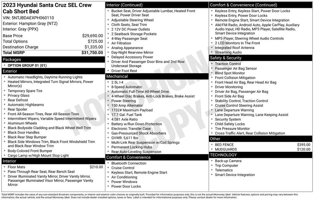 Used 2023 Hyundai Santa Cruz SEL image 38