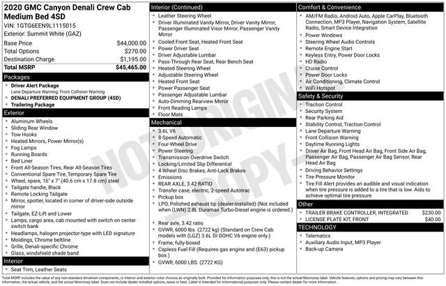 Used 2020 GMC Canyon Denali image 2