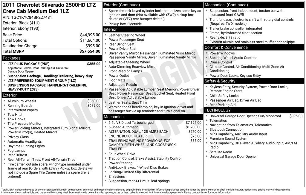 Used 2011 Chevrolet Silverado 2500 LTZ w/ LTZ Plus Package image 5