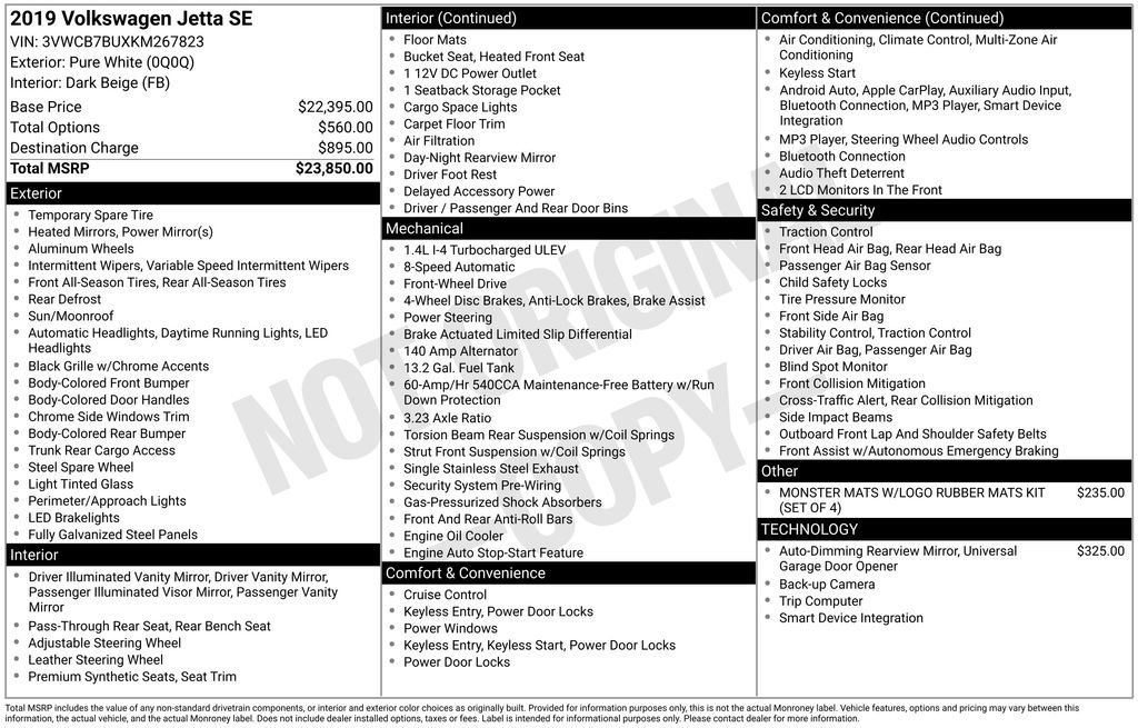 Used 2019 Volkswagen Jetta SE image 30
