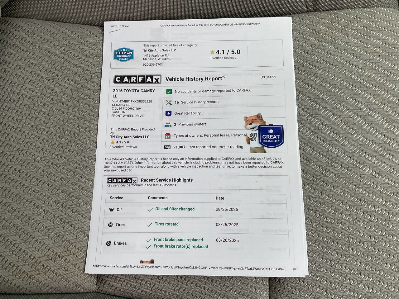 Used 2016 Toyota Camry LE image 36