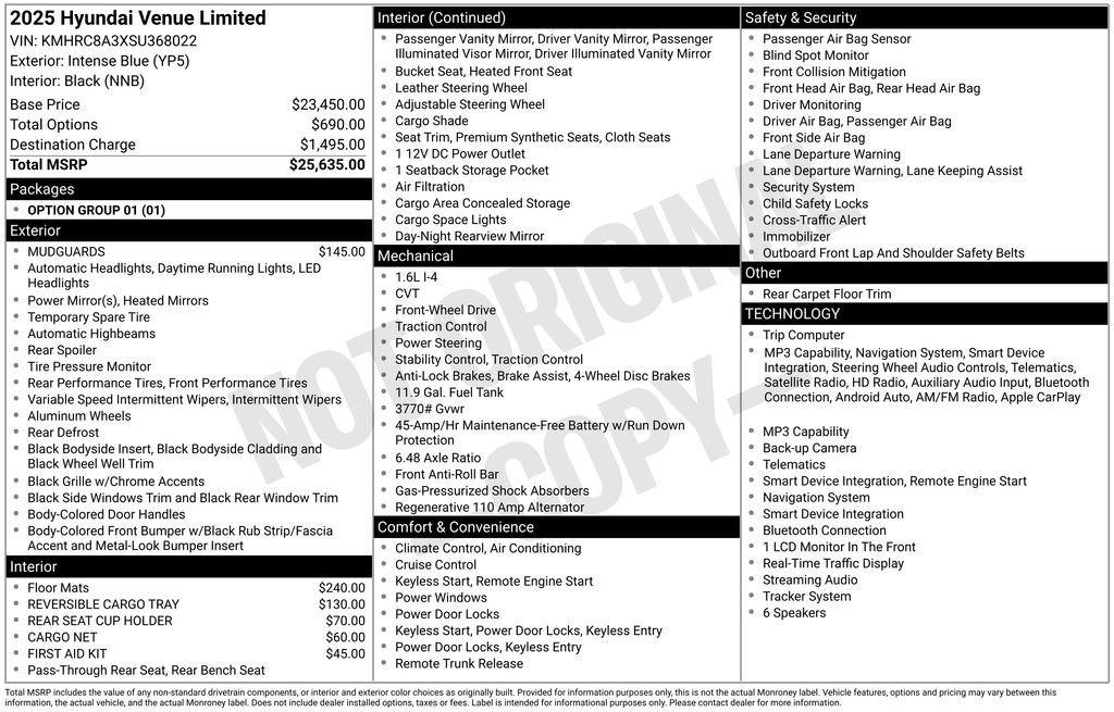 Used 2025 Hyundai Venue Limited FWD image 33
