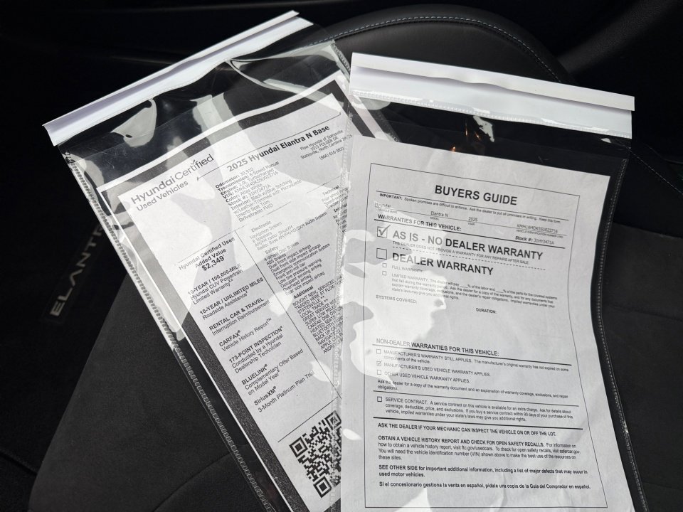 Certified 2025 Hyundai Elantra N w/ Cargo Package image 33