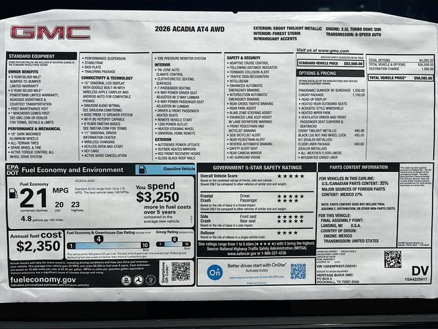 New 2026 GMC Acadia AT4 w/ Luxury Package AWD/4WD image 21