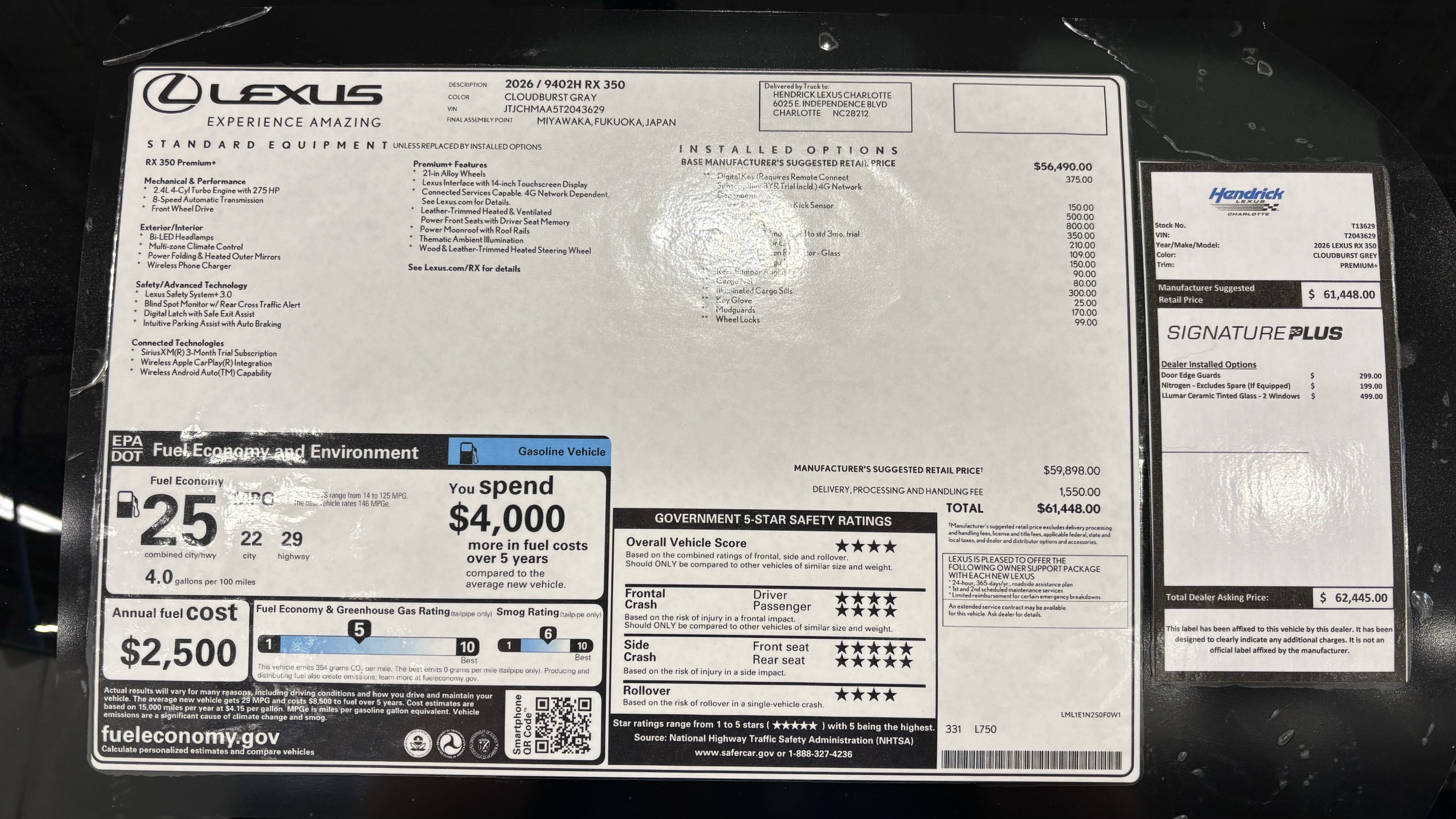 Certified 2026 Lexus RX 350 Premium Plus FWD image 41