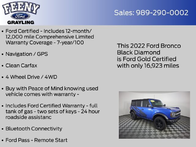 Certified 2022 Ford Bronco Black Diamond AWD/4WD image 5