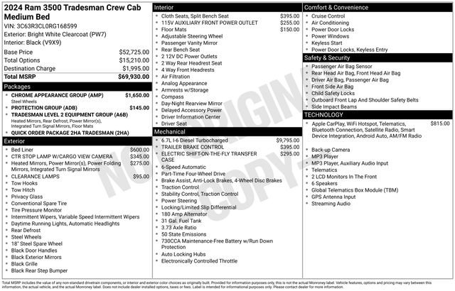 Used 2024 RAM 3500 Tradesman w/ Chrome Appearance Group AWD/4WD image 37