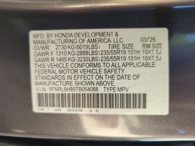 New 2026 Honda Odyssey Touring image 16