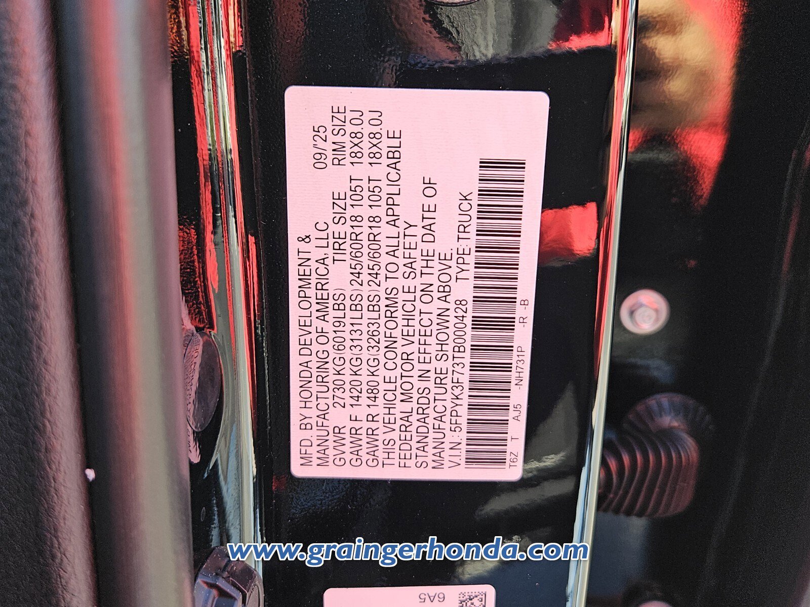 New 2026 Honda Ridgeline TrailSport+ image 13