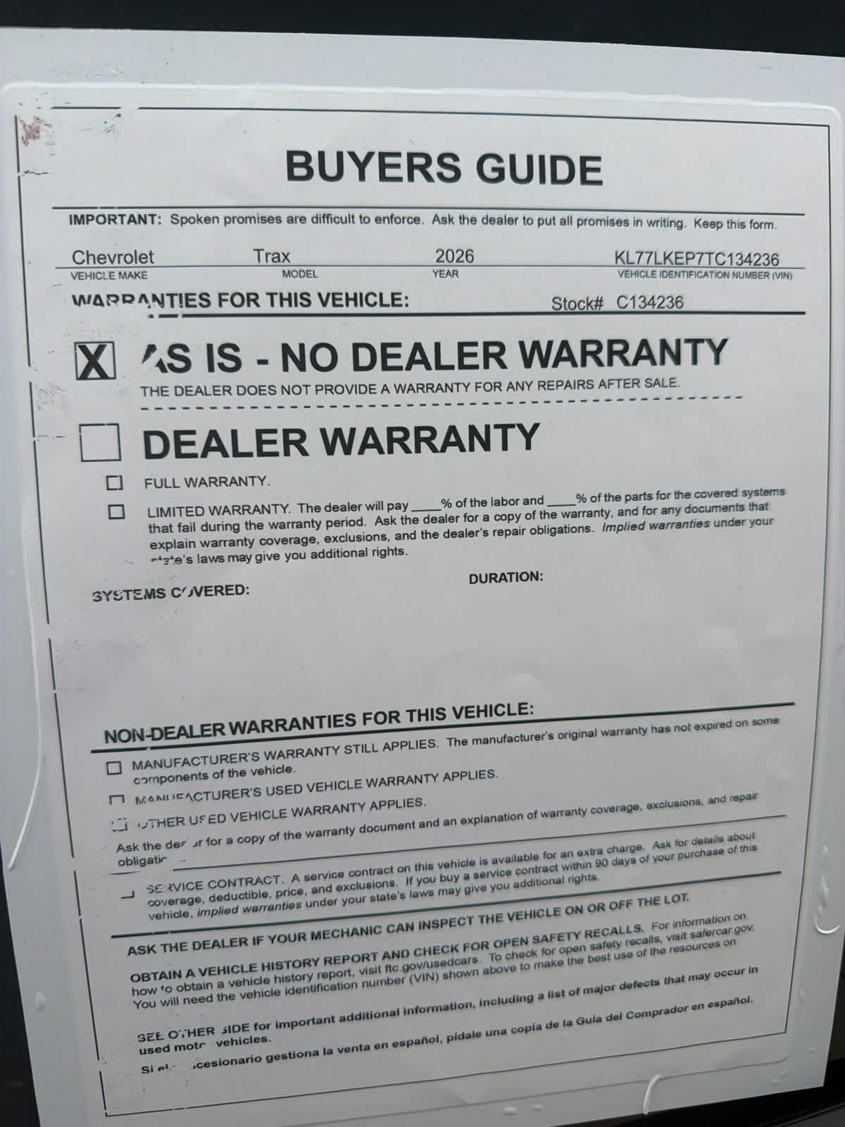 Used 2026 Chevrolet Trax ACTIV w/ Sunroof Package FWD image 31