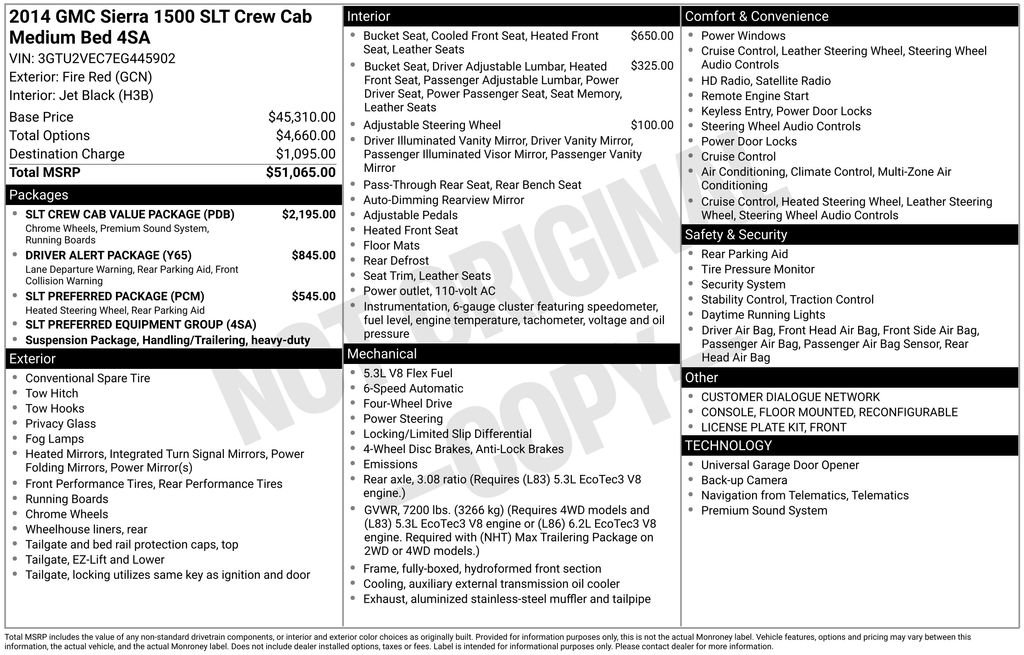 Used 2014 GMC Sierra 1500 SLT w/ SLT Crew Cab Value Package image 16