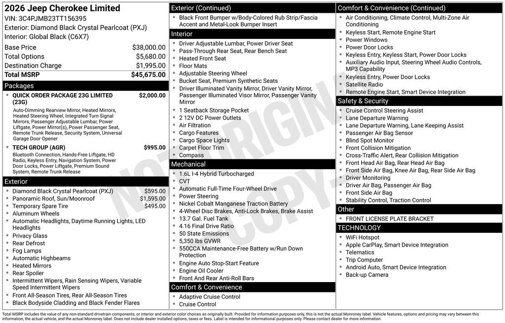 New 2026 Jeep Cherokee Limited AWD/4WD image 29