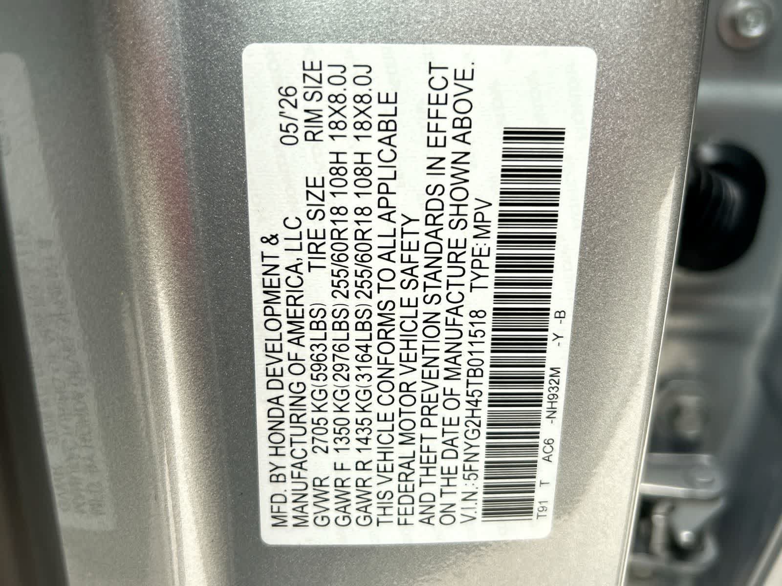 New 2026 Honda Pilot EX-L image 2