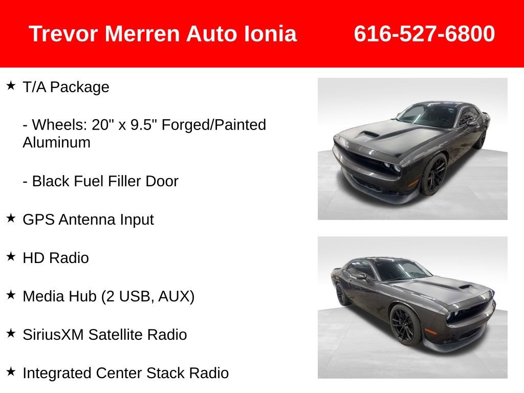 Used 2019 Dodge Challenger R/T Scat Pack w/ T/A Package RWD image 31