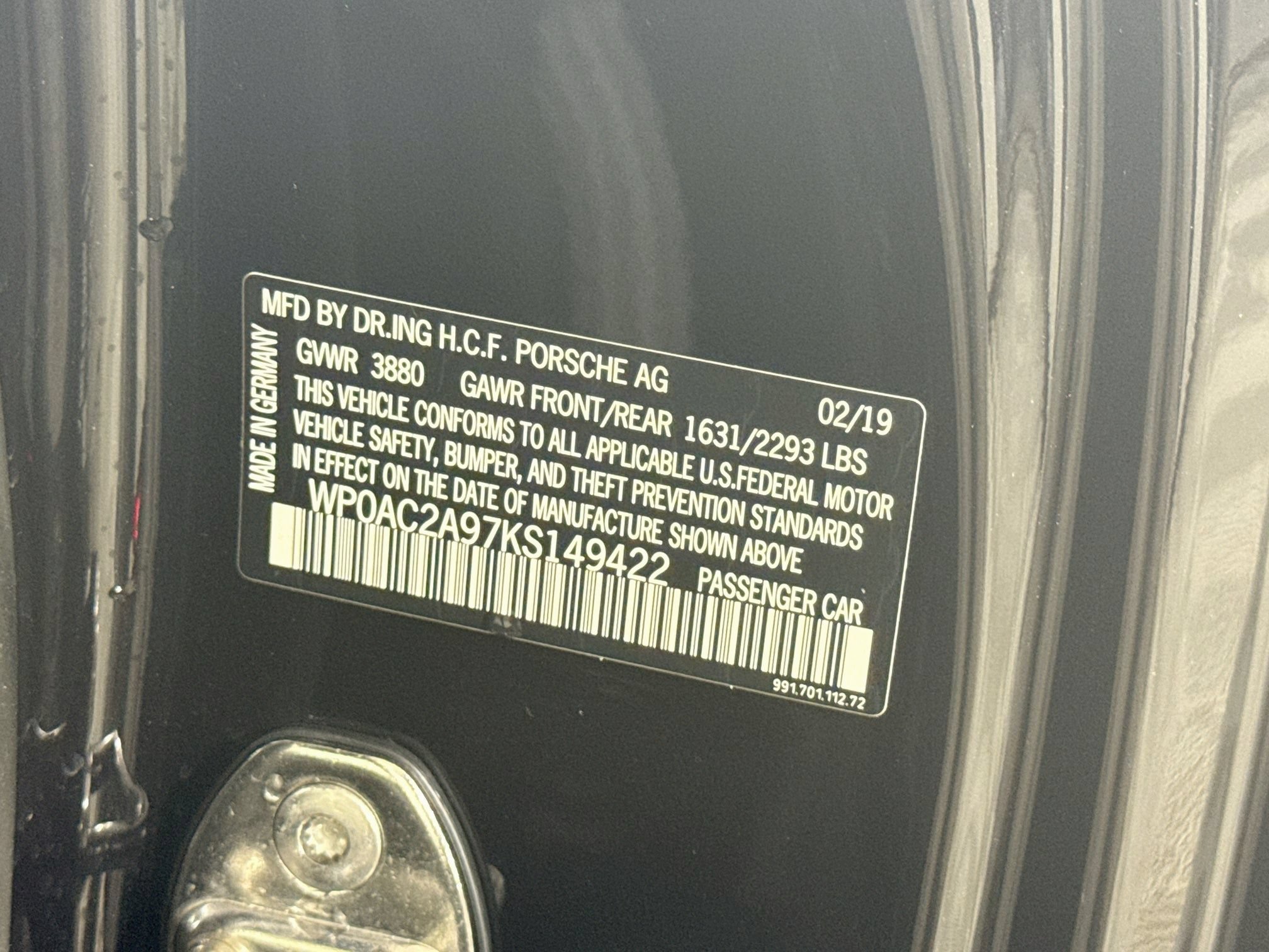 Certified 2019 Porsche 911 GT3 RWD image 28