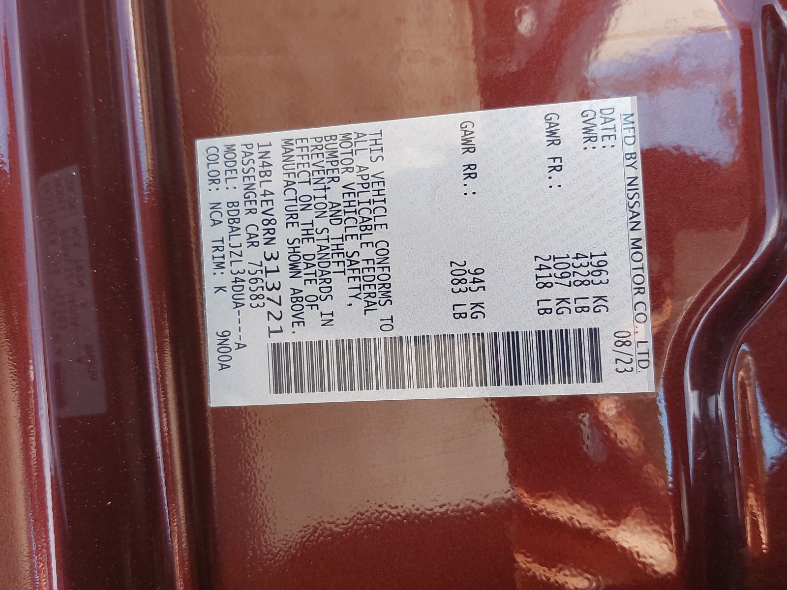 Used 2024 Nissan Altima 2.5 SL FWD image 41