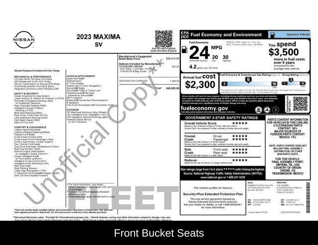Used 2023 Nissan Maxima SV w/ Floor Mat Group image 12