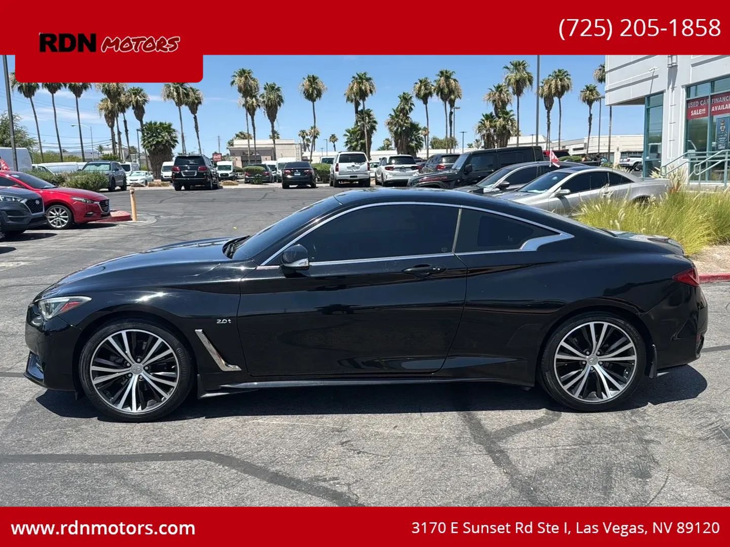 Used 2017 INFINITI Q60 2.0t w/ Moonroof Package RWD image 2