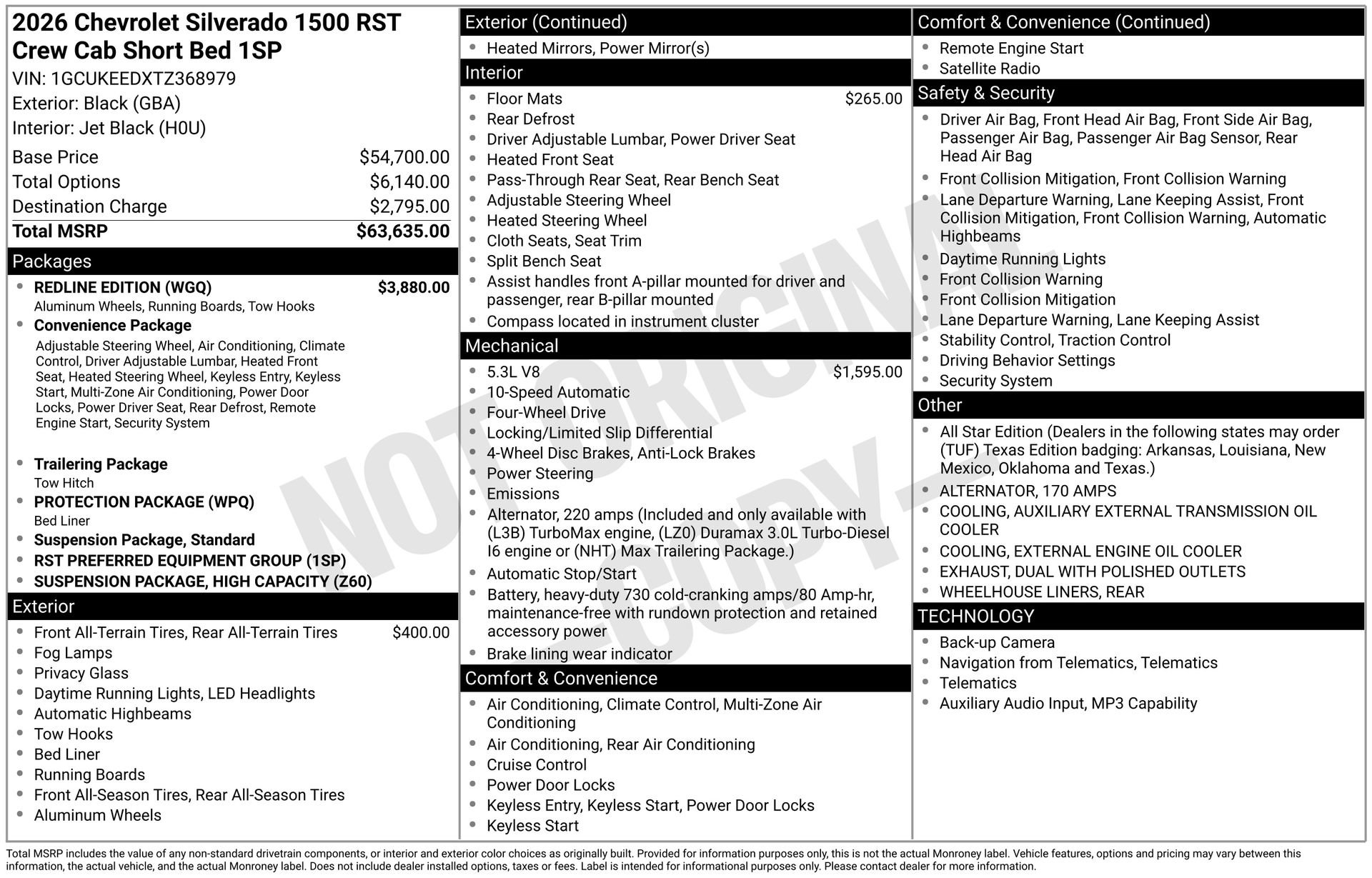 New 2026 Chevrolet Silverado 1500 RST w/ Redline Edition AWD/4WD image 3