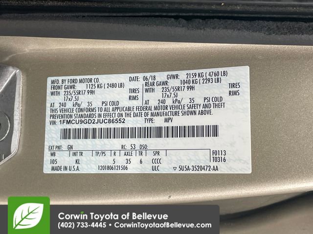 Used 2018 Ford Escape SE w/ SE Sync 3 Package AWD/4WD image 23