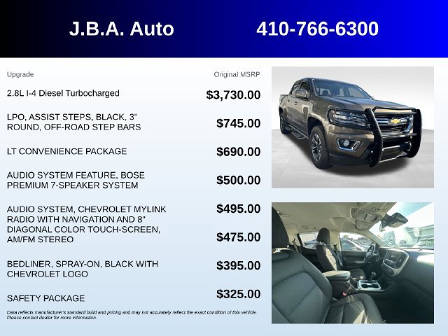 Certified 2017 Chevrolet Colorado LT w/ LT Convenience Package AWD/4WD image 5