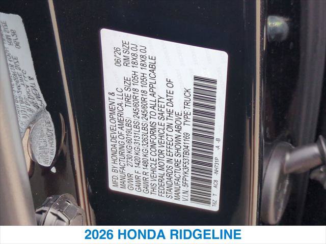 New 2026 Honda Ridgeline RTL image 26
