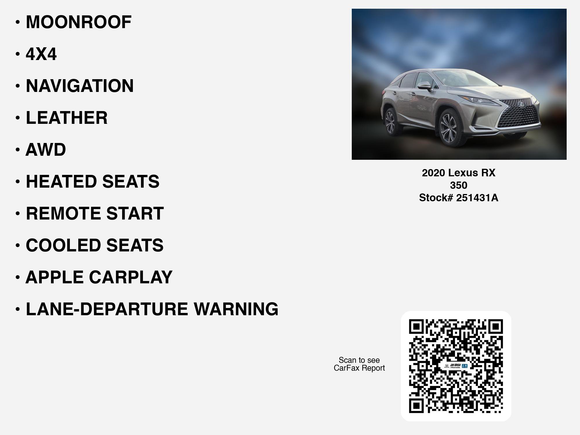 Used 2020 Lexus RX 350 AWD w/ Premium Package image 7