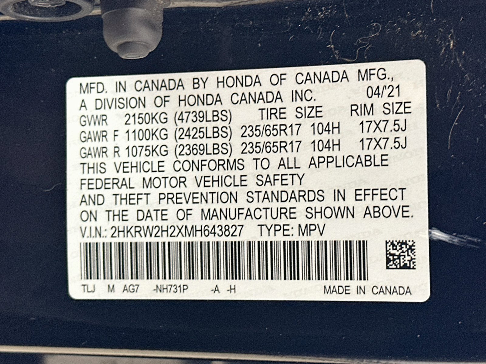 Used 2021 Honda CR-V LX image 44