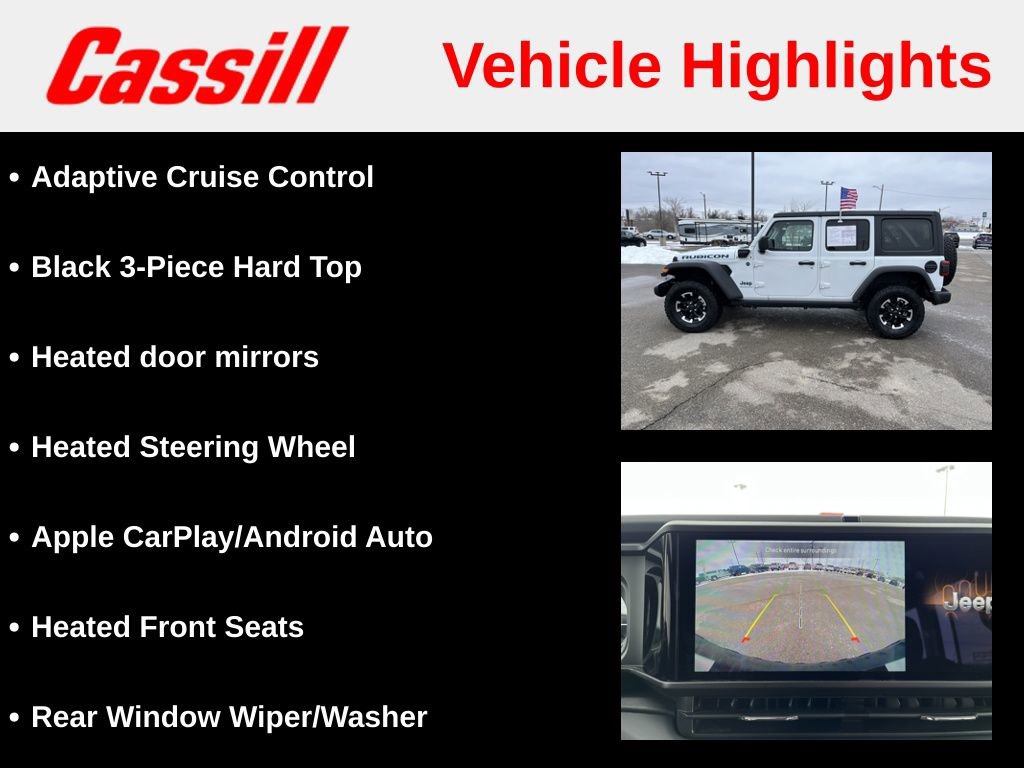 Used 2025 Jeep Wrangler Unlimited Rubicon 4xe w/ Safety Group image 14