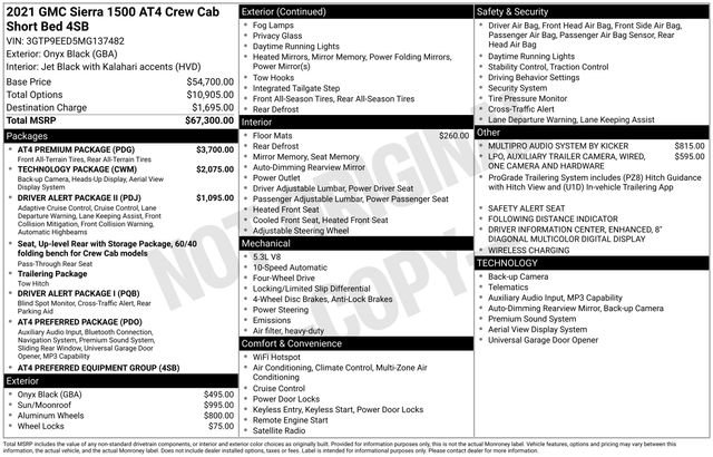 Used 2021 GMC Sierra 1500 AT4 w/ AT4 Premium Package AWD/4WD image 3