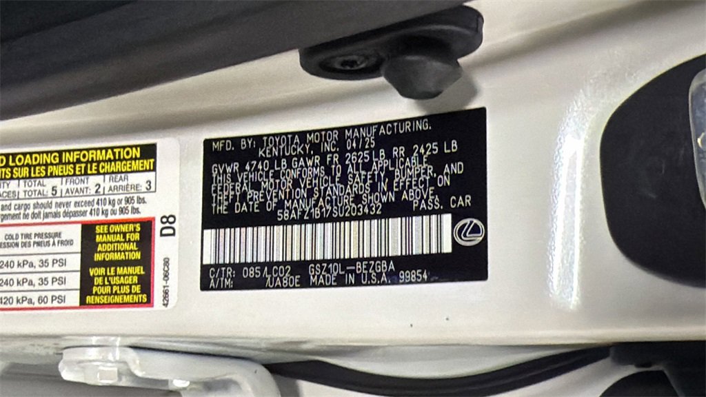 Certified 2025 Lexus ES 350 Ultra Luxury w/ Accessory Package (Z2) image 33