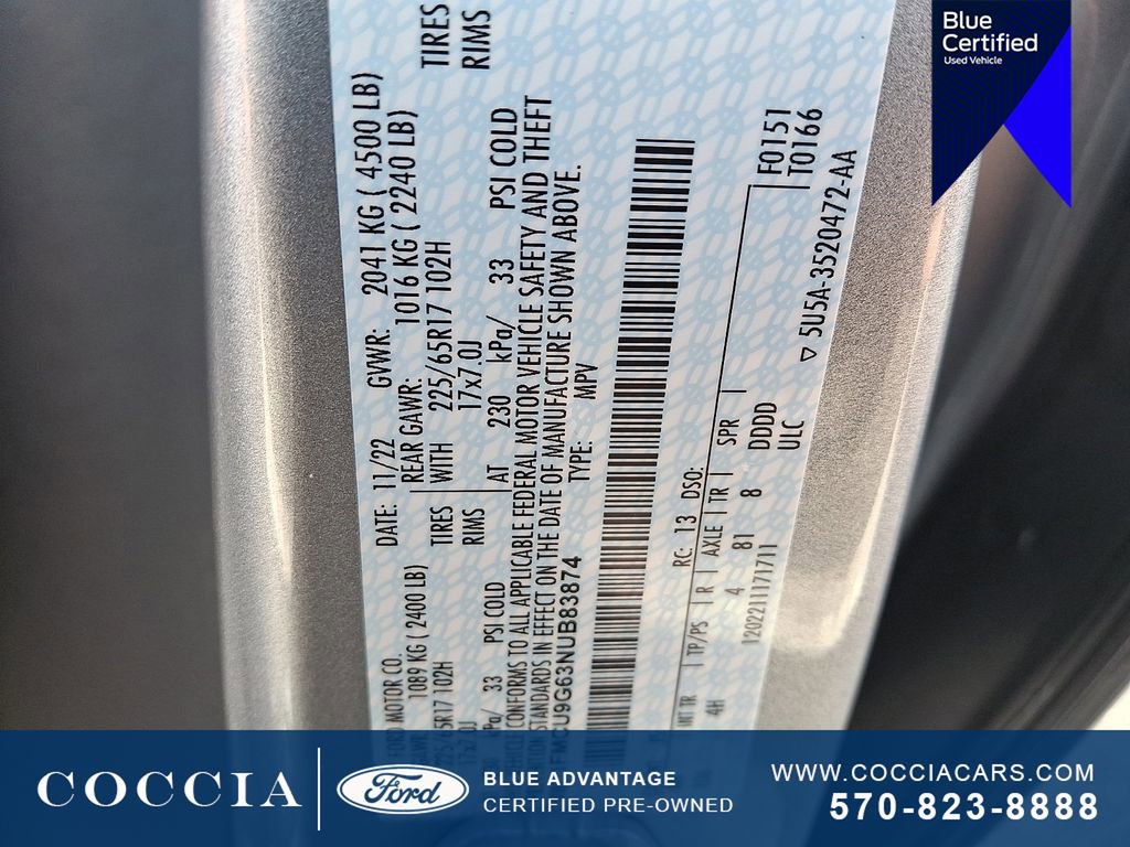 Certified 2022 Ford Escape SE w/ Cold Weather Package image 27