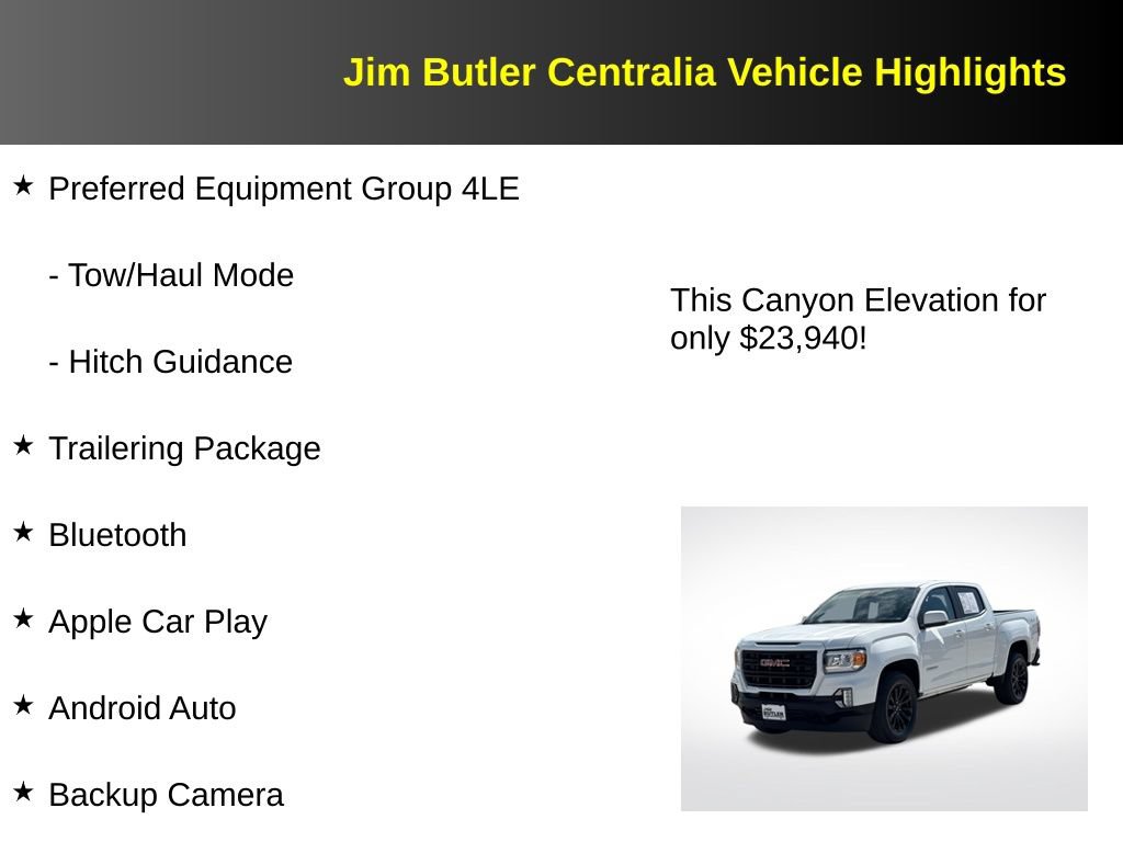 Used 2022 GMC Canyon Elevation w/ Trailering Package AWD/4WD image 5
