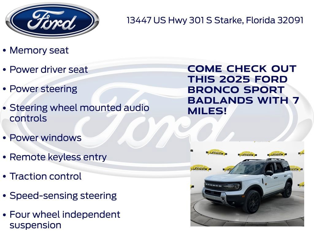 New 2025 Ford Bronco Sport Badlands w/ Badlands Tech Package image 20