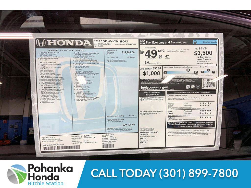 New 2026 Honda Civic Sport image 22