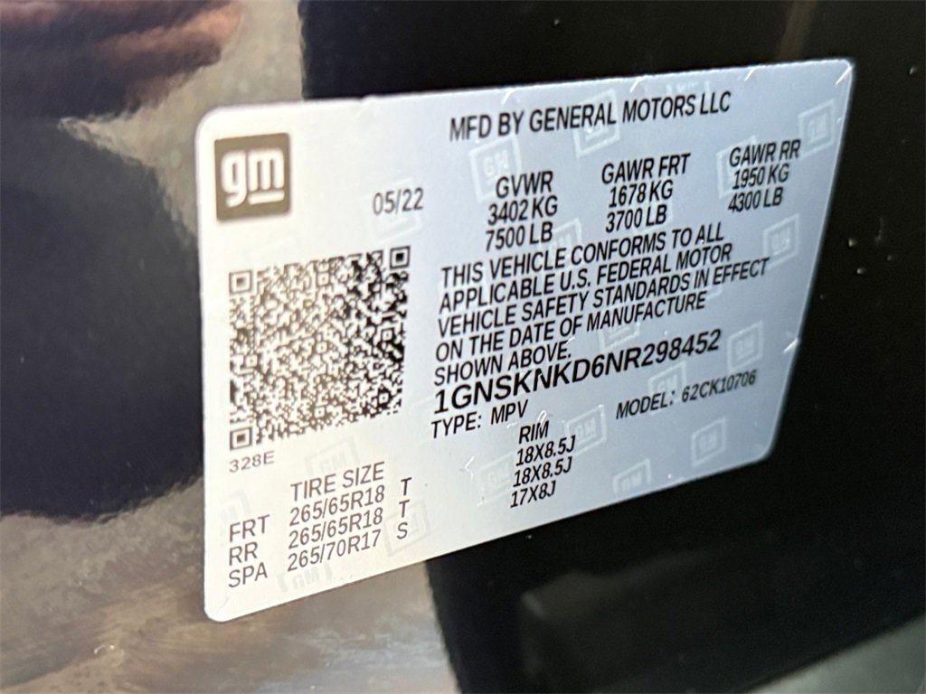 Used 2022 Chevrolet Tahoe LT w/ Luxury Package image 30