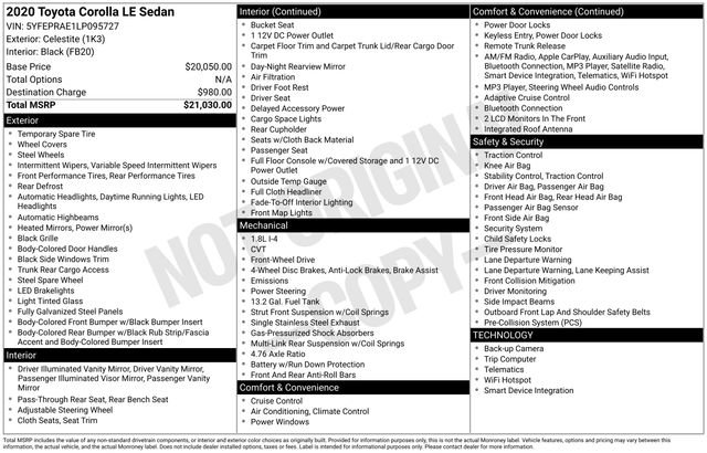 Used 2020 Toyota Corolla LE image 48