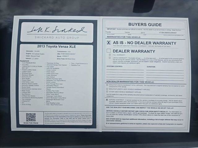 Used 2013 Toyota Venza XLE w/ XLE Premium Pkg AWD/4WD image 17